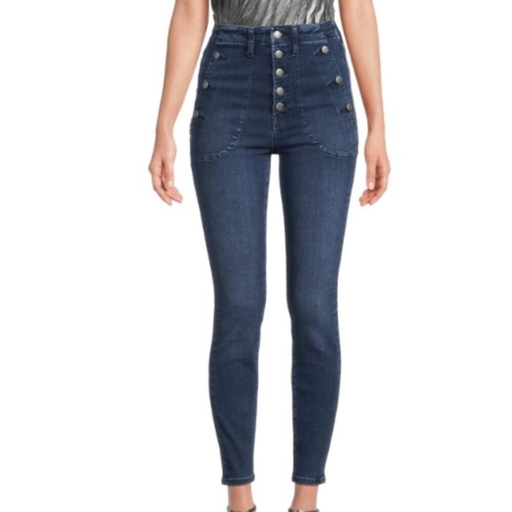 7 For All Mankind Portia Mid Rise Button Fly Skinny Jeans – Frida – Size 25 – NW